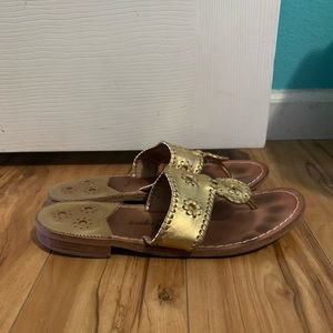 Gold Jack Rogers Sandals